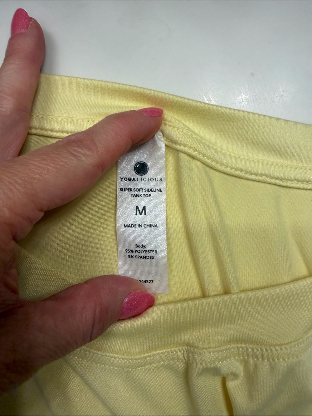 Yogalicious Light Yellow Knot-Front Tank & Elastic Waist Shorts Set - Picture 3 of 6
